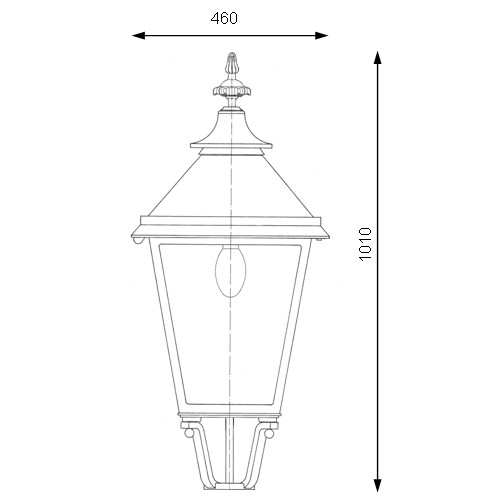 Historical luminaire thl-118 Kaiserstuhl drawing