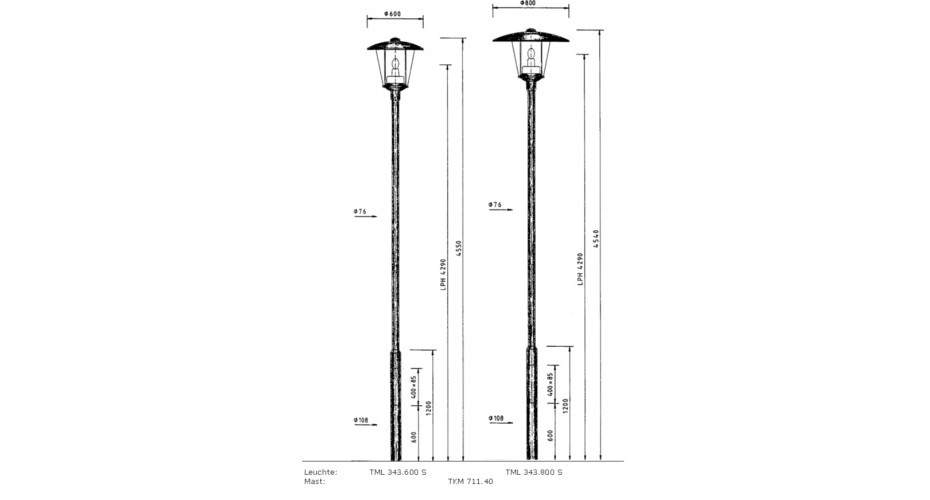 dekorative Leuchte TML-343 B zeichnung