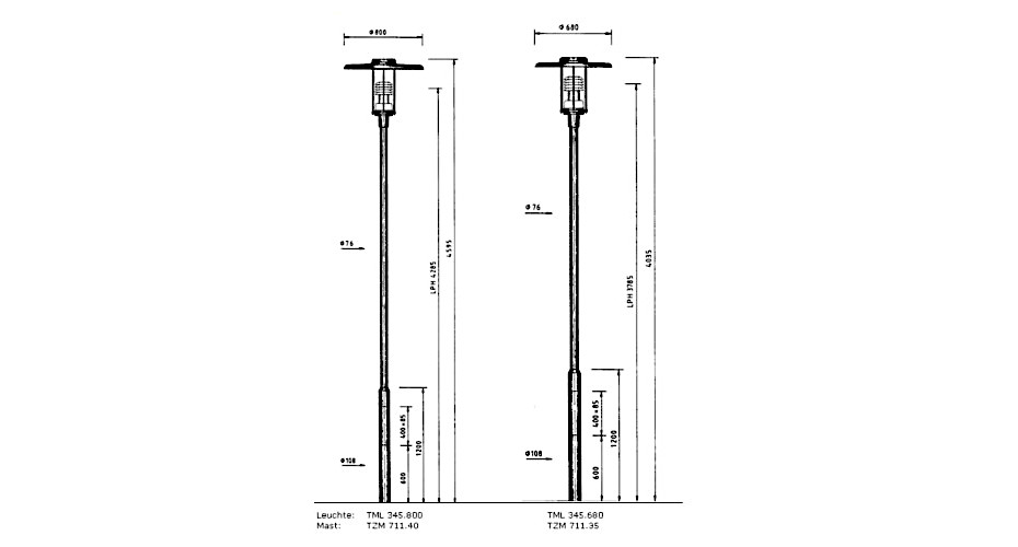 dekorative Leuchte TML-343 B zeichnung