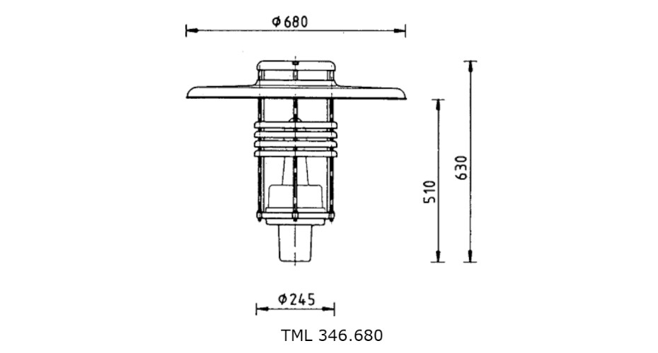 dekorative Leuchte TML-346 S zeichnung