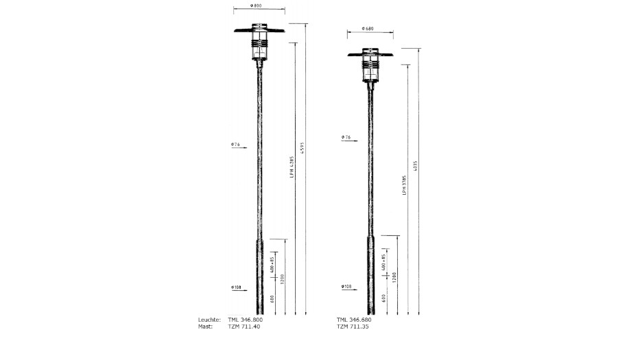 dekorative Leuchte TML-343 B zeichnung