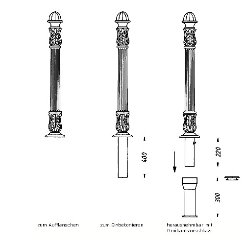 bemassung poller tap-3008